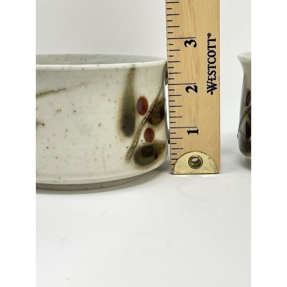 Otagiri Bittersweet Vintage Stoneware Soup Mugs Bowls Speckled Berries Set Of 2 - Picture 3 of 6